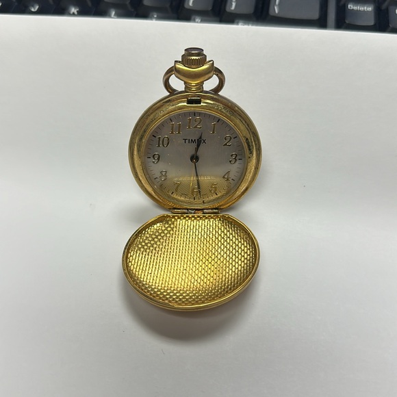Times pocket watch. This item is used. Works great. - Picture 2 of 4